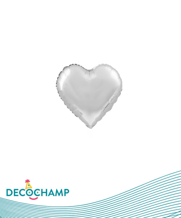 DecoHeart 9" Silver (50 Units per case)