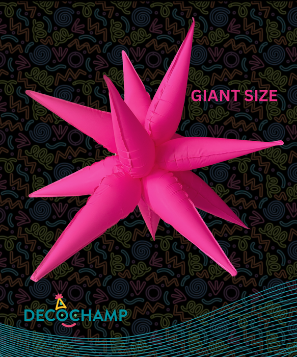 GIANT Neon Pink Starburst 60" (50 Unit Per Case)