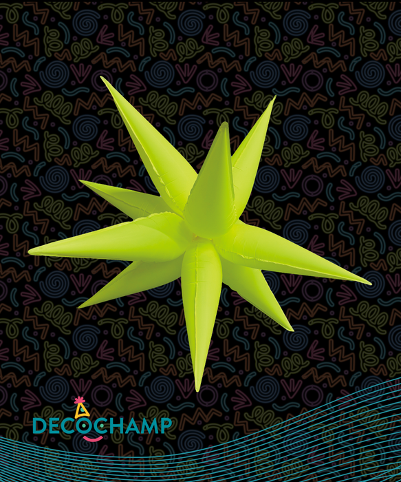 Neon Yellow Starburst 40" (150 Unit Per Case)
