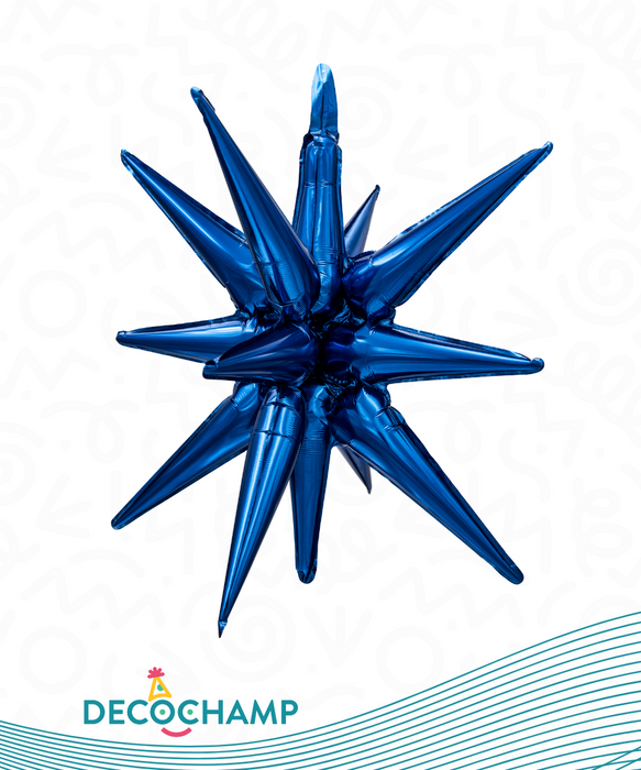 Starburst Navy Blue Balloon 22" (100 Unit Per Case)