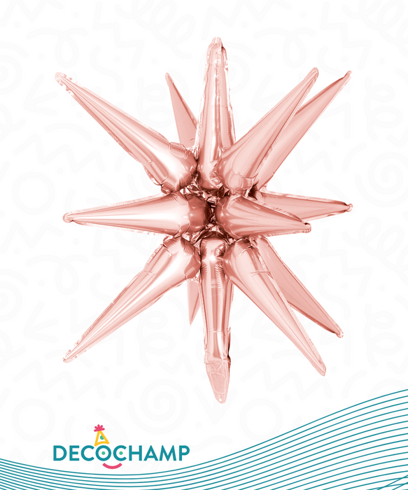 Starburst Rose Gold Balloon 22" (100 Unit Per Case)