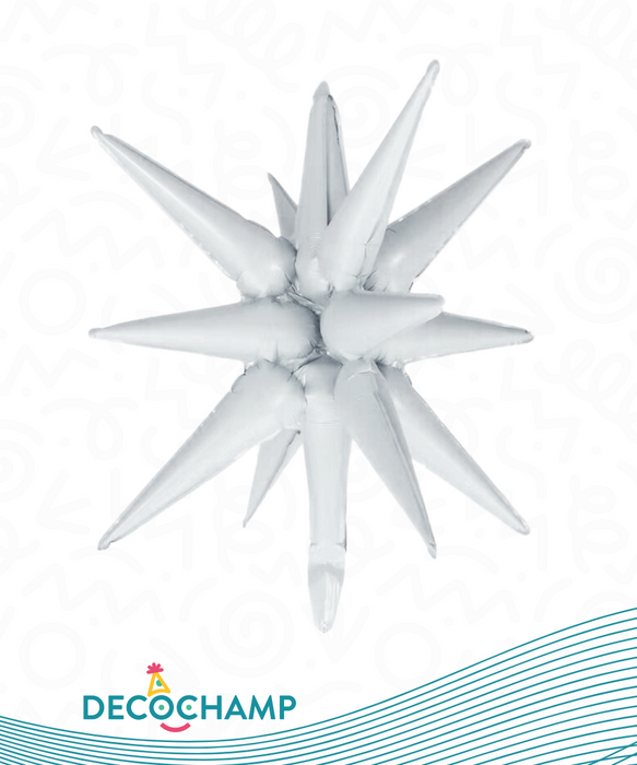 Starburst White Balloon 22" (100 Unit Per Case)