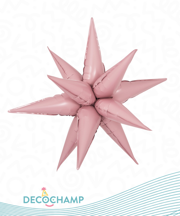 Starburst Baby Pink Balloons 40" (150 Unit Per Case)