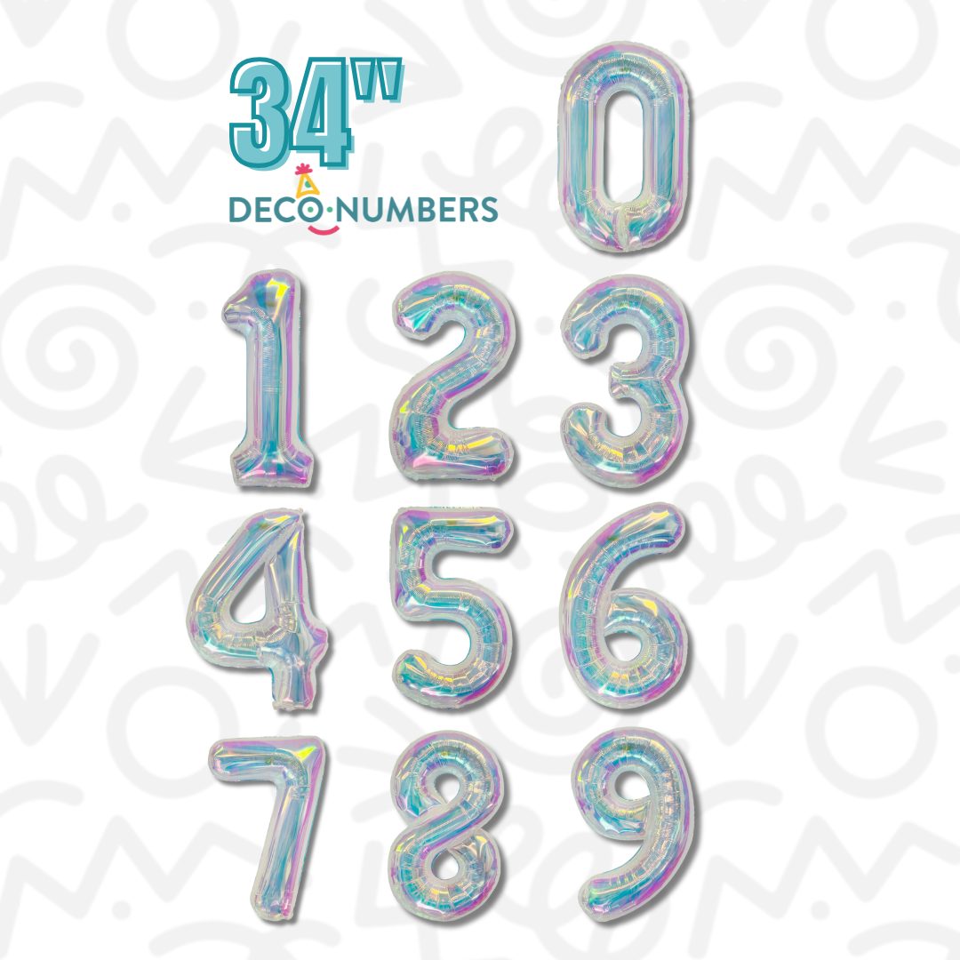 Deco- Estilo Tornasol (DecoNumbers Iridescent) / 0-9