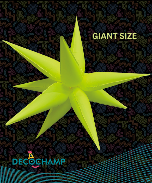 GIANT Neon Yellow Starburst 60" (50 Unit Per Case)