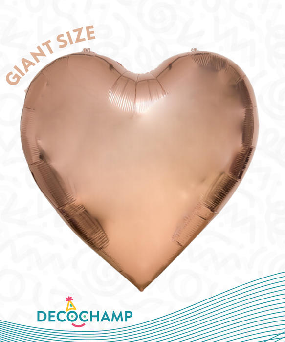 DecoHeart Rose Gold Balloon 68" (50 unit per case)