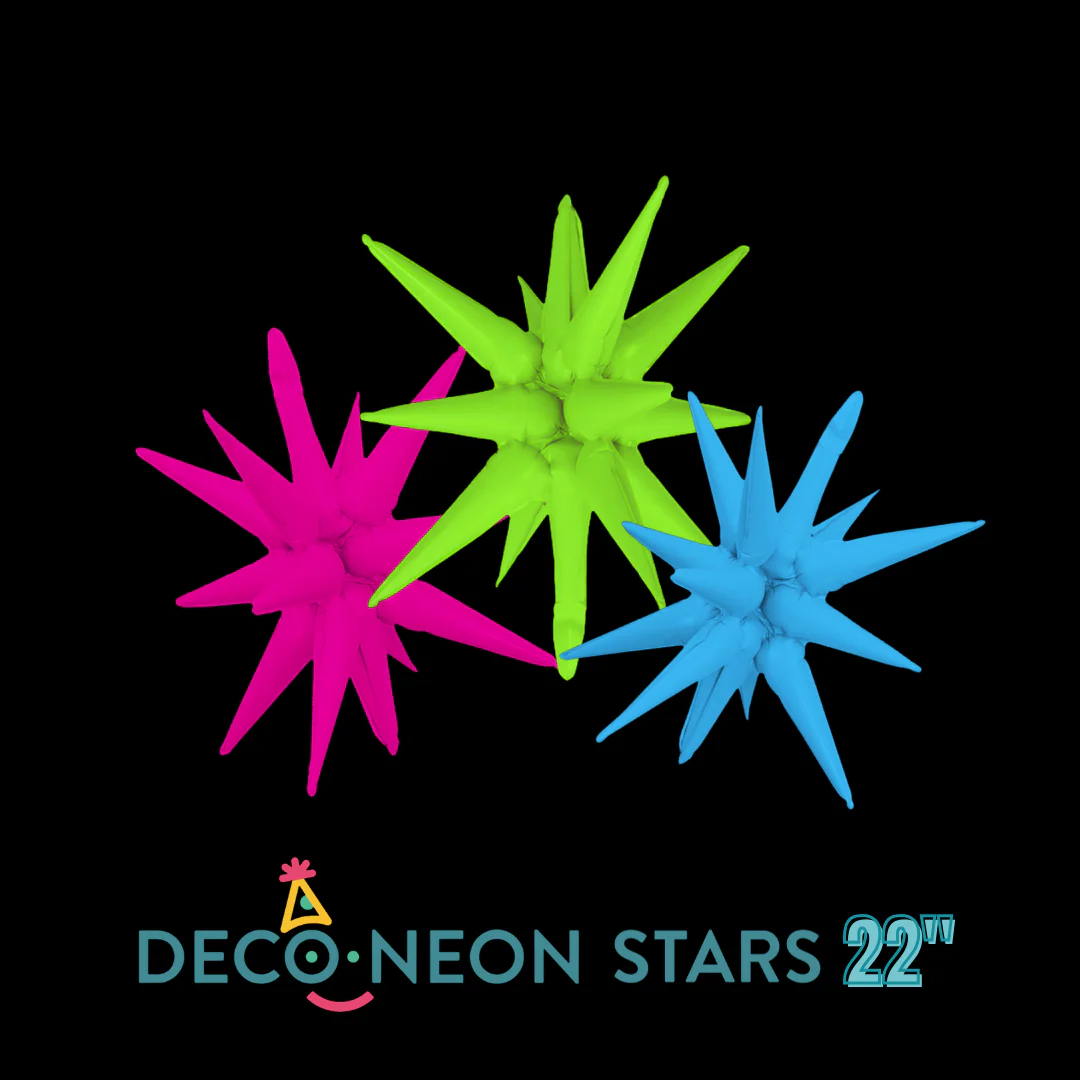 Starburst Neon Balloons 22"